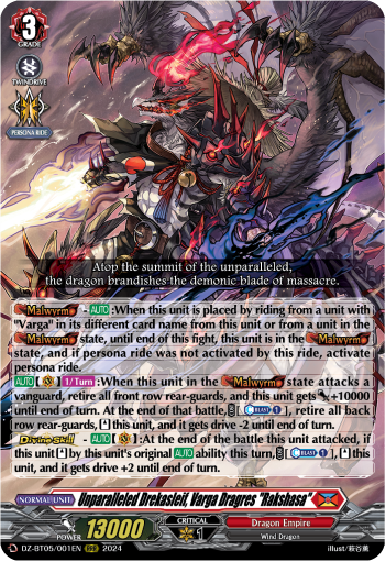 Unparalleled Drekasleif, Varga Dragres Rakshasa: DZ Booster Set 05: Omniscient Awakening