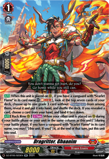 Dragritter, Ghaanim: DZ Booster Set 05: Omniscient Awakening