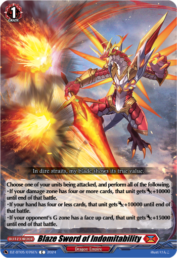 Blaze Sword of Indomitability: DZ Booster Set 05: Omniscient Awakening