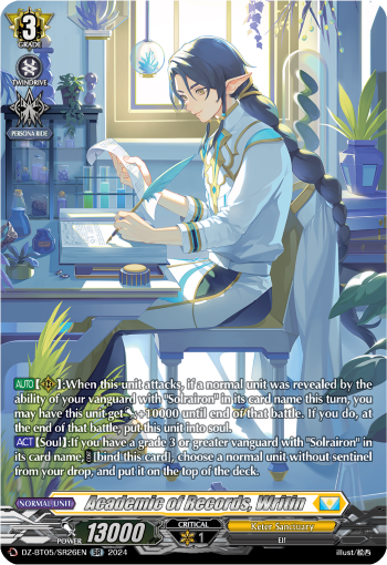 Academic of Records, Writin: DZ Booster Set 05: Omniscient Awakening