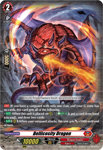 Bellicosity Dragon: DZ Booster Set 06: Generation Dragenesis