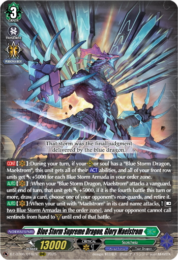Blue Storm Supreme Dragon, Glory Maelstrom: DZ Booster Set 06: Generation Dragenesis