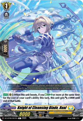 Knight of Cleansing Blade, Rual: DZ Booster Set 06: Generation Dragenesis