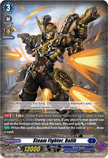 Steam Fighter, Balih: DZ Booster Set 06: Generation Dragenesis