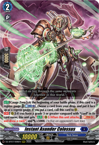 Instant Asunder Colossus : DZ Booster Set 07: Moon Fangs & Cerulean Blaze