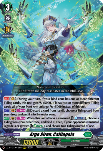 Argo Siren, Calliopeia : DZ Booster Set 07: Moon Fangs & Cerulean Blaze