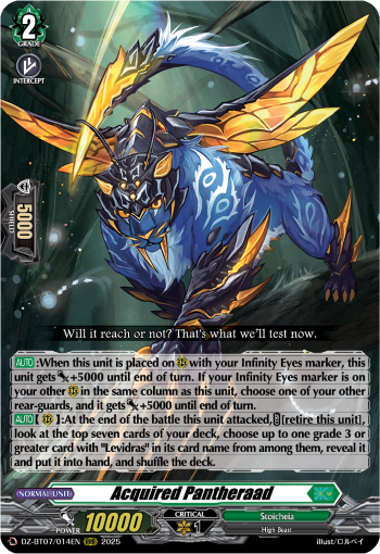 Acquired Pantheraad : DZ Booster Set 07: Moon Fangs & Cerulean Blaze