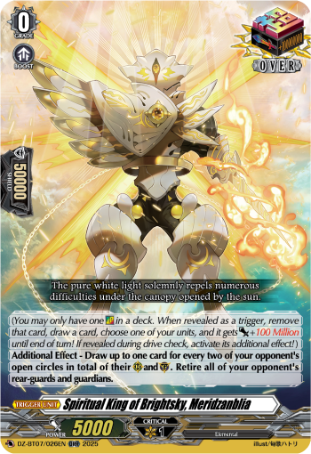 Spiritual King of Brightsky, Meridzanblia : DZ Booster Set 07: Moon Fangs & Cerulean Blaze