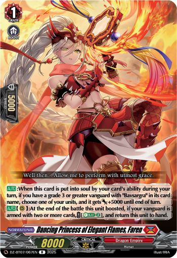 Dancing Princess of Elegant Flames, Faren : DZ Booster Set 07: Moon Fangs & Cerulean Blaze