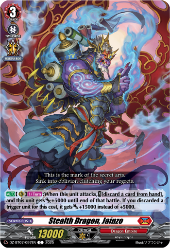 Stealth Dragon, Jainzo : DZ Booster Set 07: Moon Fangs & Cerulean Blaze
