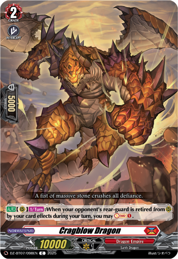 Cragblow Dragon : DZ Booster Set 07: Moon Fangs & Cerulean Blaze