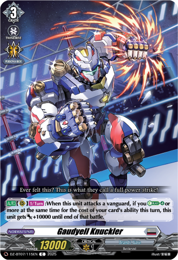 Gaudyell Knuckler : DZ Booster Set 07: Moon Fangs & Cerulean Blaze
