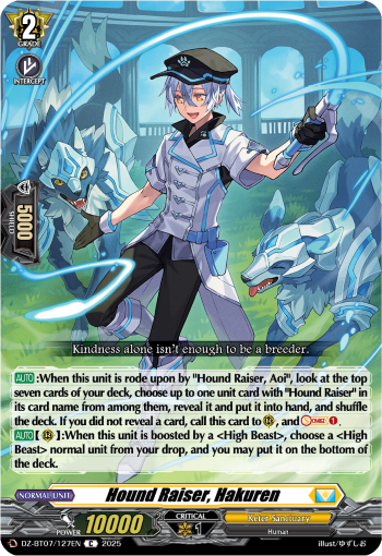 Hound Raiser, Hakuren : DZ Booster Set 07: Moon Fangs & Cerulean Blaze