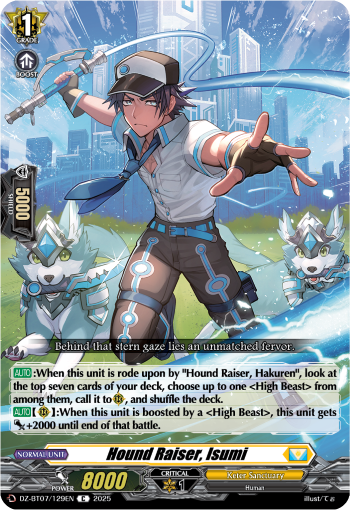 Hound Raiser, Isumi : DZ Booster Set 07: Moon Fangs & Cerulean Blaze