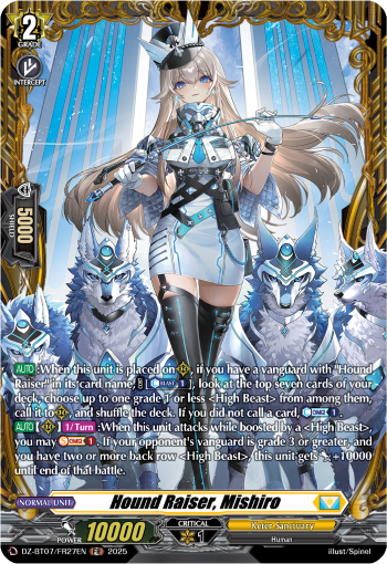 Hound Raiser, Mishiro : DZ Booster Set 07: Moon Fangs & Cerulean Blaze