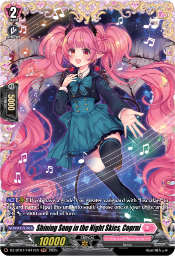 Shining Song in the Night Skies, Coprni : DZ Booster Set 07: Moon Fangs & Cerulean Blaze