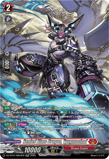 Sealed Blaze Dragon, Yyugmashad : DZ Booster Set 07: Moon Fangs & Cerulean Blaze