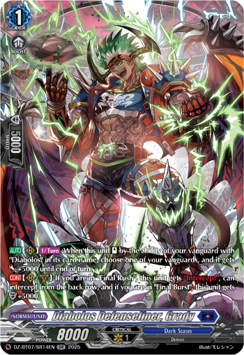 Diabolos Defenseliner, Grady : DZ Booster Set 07: Moon Fangs & Cerulean Blaze