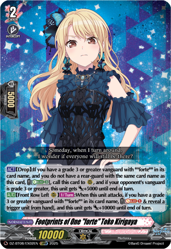 Footprints of One forte Toko Kirigaya: DZ Booster Set 08: Knights 0f Rebirth