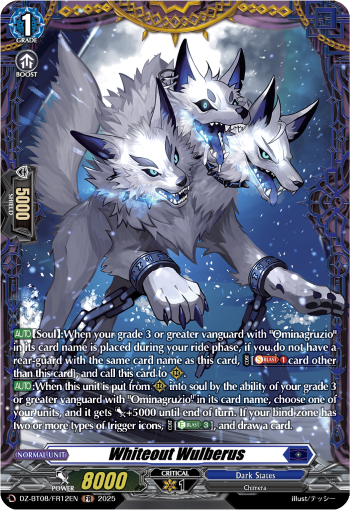 Whiteout Wolfberus: DZ Booster Set 08: Knights 0f Rebirth