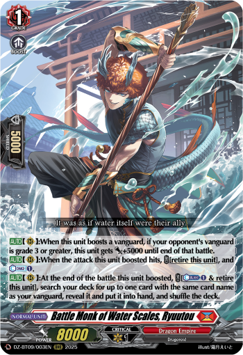 Battle Monk of Water Scales, Ryuutou: DZ Booster Set 09: Super Brave Detonation