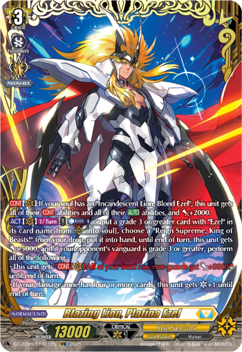 Blazing Lion, Platina Ezel: DZ Booster Set 09: Super Brave Detonation