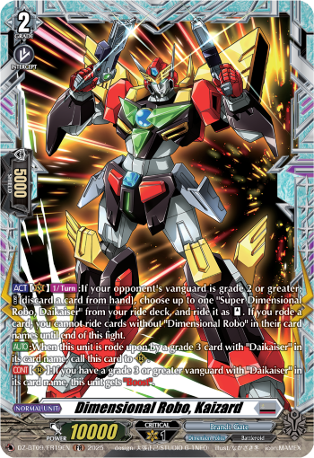 Dimensional Robo, Kaizard: DZ Booster Set 09: Super Brave Detonation