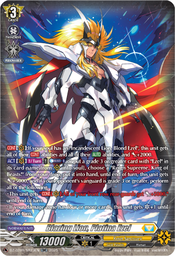 Blazing Lion, Platina Ezel: DZ Booster Set 09: Super Brave Detonation