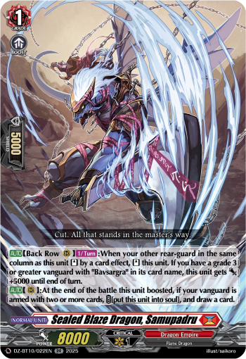 Sealed Blaze Dragon, Samupadru: DZ Booster Set 10: Dragonsoul Resonance