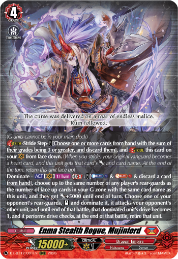Enma Stealth Rogue, Mujinlord: DZ Booster Set 12: Chasm of Lost Souls