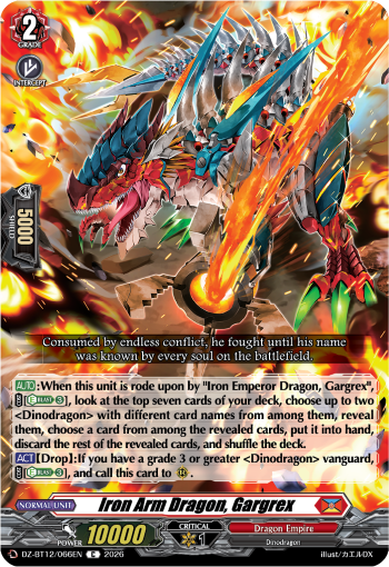 Iron Arm Dragon, Gargrex: DZ Booster Set 12: Chasm of Lost Souls