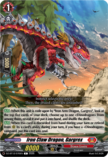 Iron Claw Dragon, Gargrex: DZ Booster Set 12: Chasm of Lost Souls