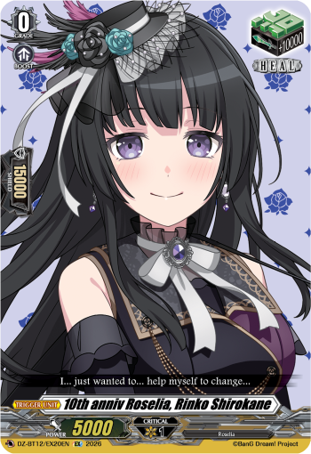 10th anniv Roselia, Rinko Shirokane: DZ Booster Set 12: Chasm of Lost Souls