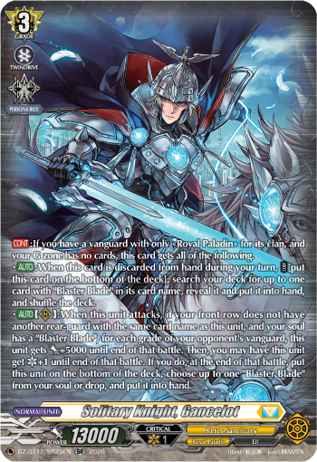 Solitary Knight, Gancelot: DZ Booster Set 12: Chasm of Lost Souls