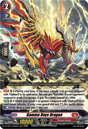 Gamma Rays Dragon: DZ Booster Set 13: Parallactic Clash