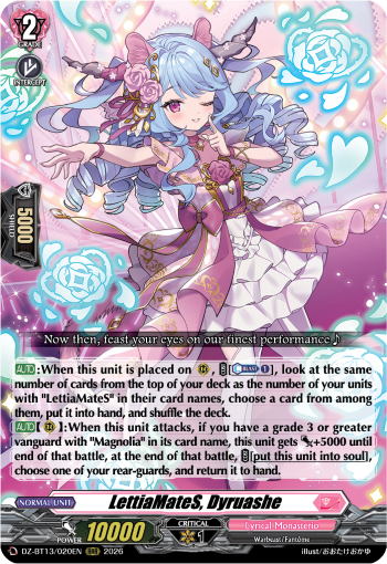 LettiaMateS, Dyruashe: DZ Booster Set 13: Parallactic Clash