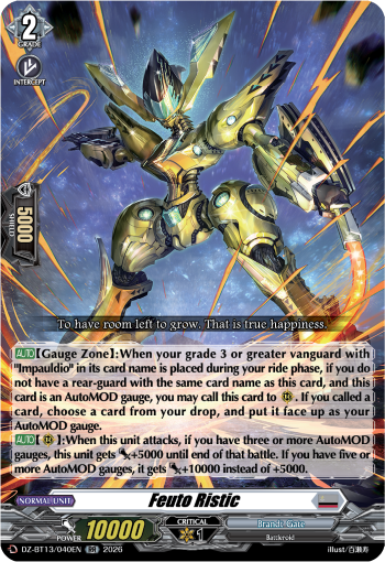 Feuto Ristic: DZ Booster Set 13: Parallactic Clash
