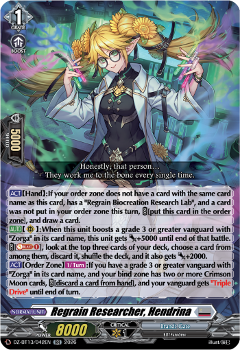 Regrain Researcher, Hendrina: DZ Booster Set 13: Parallactic Clash