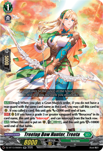 Treetop Bow Hunter, Treeta: DZ Booster Set 13: Parallactic Clash