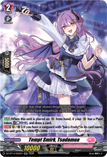 Tempt Smirk, Tsadamua: DZ Booster Set 13: Parallactic Clash