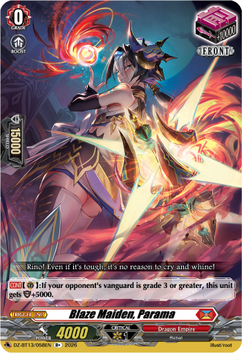 Blaze Maiden, Parama: DZ Booster Set 13: Parallactic Clash