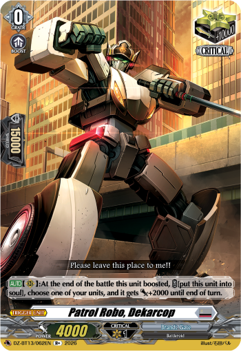 Patrol Robo, Dekarcop: DZ Booster Set 13: Parallactic Clash