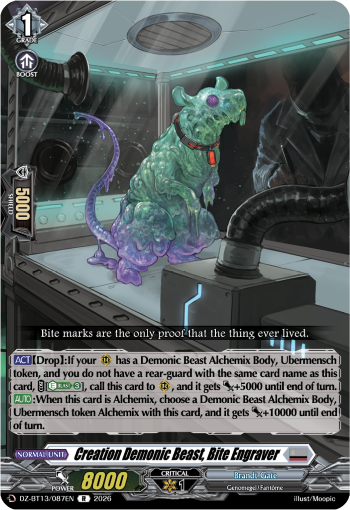 Creation Demonic Beast, Bite Engraver: DZ Booster Set 13: Parallactic Clash