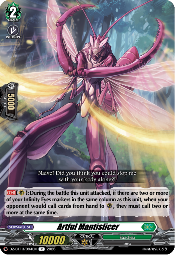 Artful Mantislicer: DZ Booster Set 13: Parallactic Clash