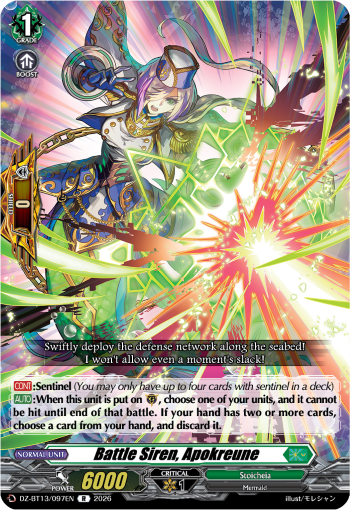 Battle Siren, Apokreune: DZ Booster Set 13: Parallactic Clash