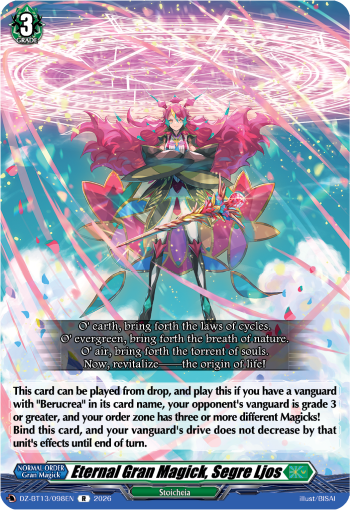 Eternal Gran Magick, Segre Ljos: DZ Booster Set 13: Parallactic Clash