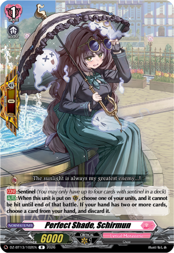 Perfect Shade, Schirmun: DZ Booster Set 13: Parallactic Clash