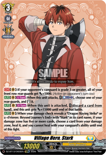 Village Hero, Stark: DZ Booster Set 13: Parallactic Clash