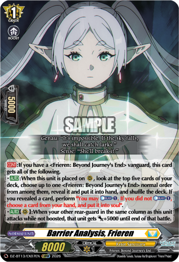 Barrier Analysis, Frieren: DZ Booster Set 13: Parallactic Clash