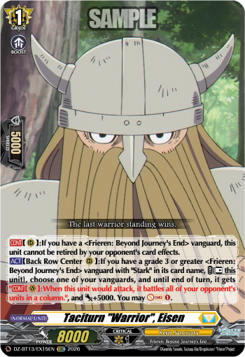 Taciturn "Warrior", Eisen: DZ Booster Set 13: Parallactic Clash